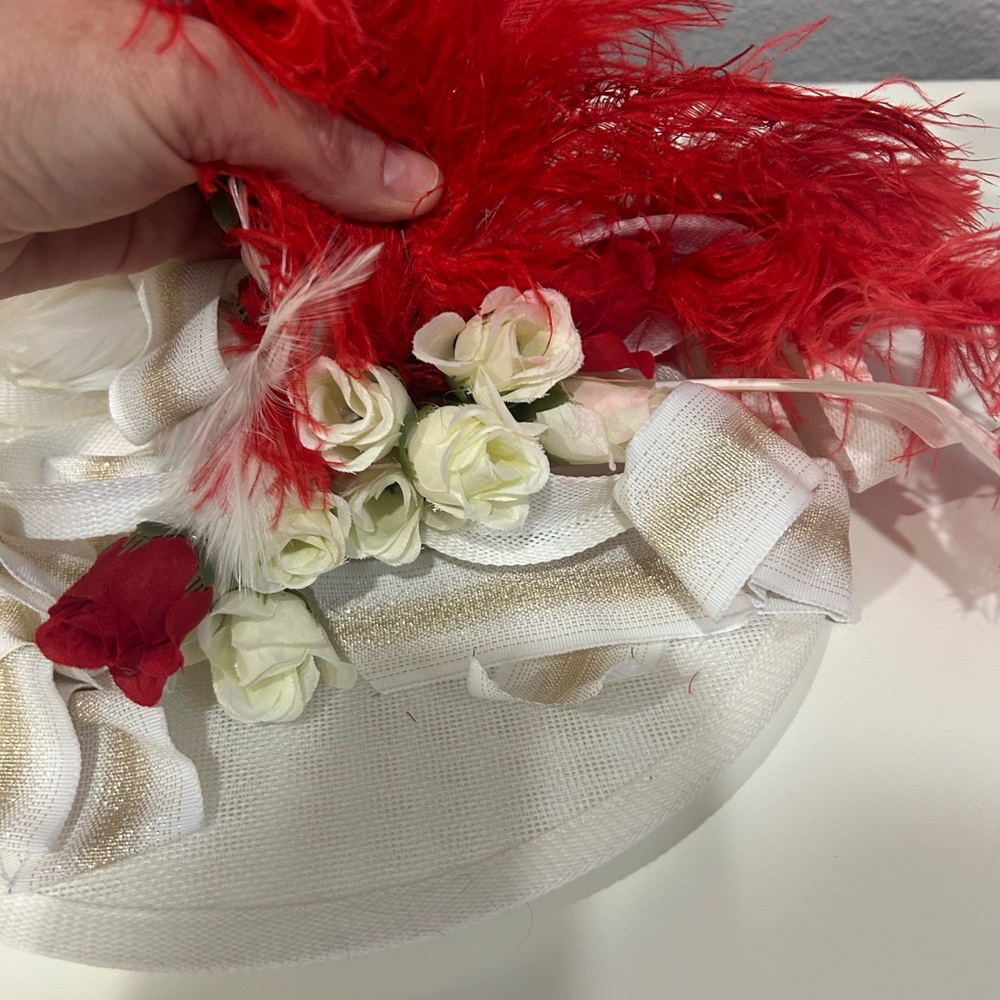 DERBY OUTFIT! Red Floral Strapless two piece - Picture 5 of 8